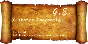 Guthercz Emerencia névjegykártya